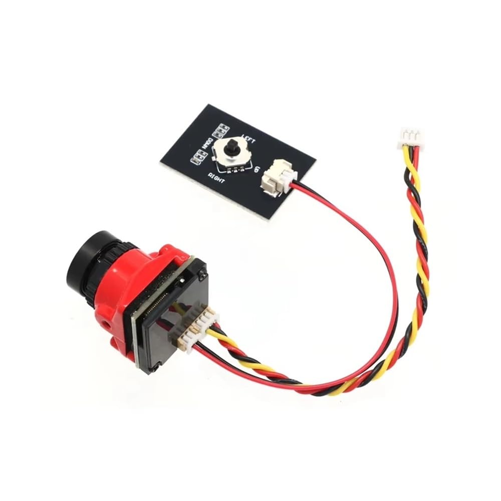 FPV 1/8'' Obiettivo Starlight 1800TVL 2.1mm NTSC e PAL (commutabile) 4:3 16:9 WDR for RC FPV Racing Drone(1800TVL 2.1mm Red)