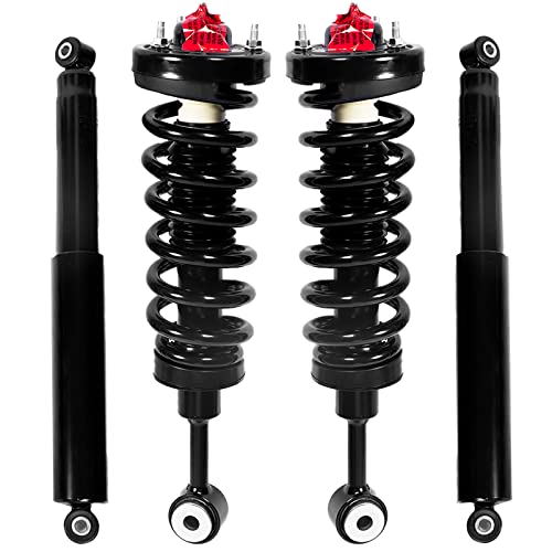 Peforway Front and Rear Complete Struts Spring Assemblies Shock Absorbers