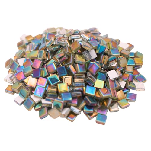 Yuvori 0,5 kg quadratische Kristall-Mosaikfliesen 1 cm DIY für...