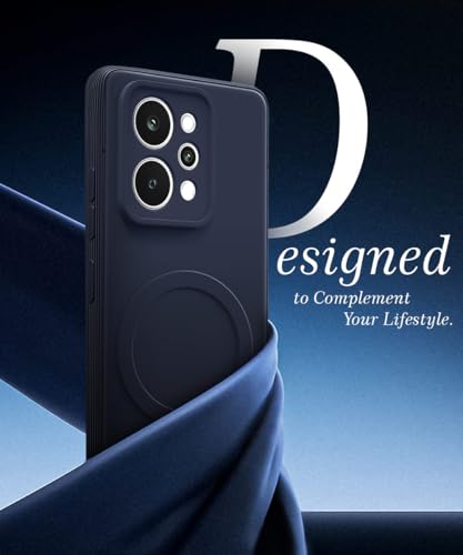 Image of WOW IMAGINE Back Case Cover for Redmi Note 12 5G | Vivo T4x | Soft Matte Silicone Case| Slim Fit & Shockproof | Camera Protection Bumper Cover (Blue)
