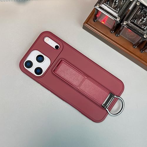 Protection iPhone 16 Rouge Coque Métal Anneau Doigt Support