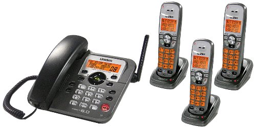Sistema digital Uniden DECT1588-3T con teléfono inalámbrico y cableado miniatura 1