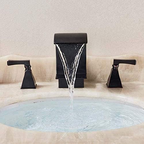 Robinet de cuisine en bronze noir et double commande pour une installation sur pont