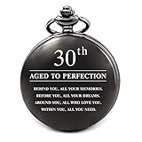 30th Birthday Gifts for Men Personalized Pocket Watch, 30 Years Old Birthday Gifts for Brother Husband Him Son (Aged to Perfection 30th)