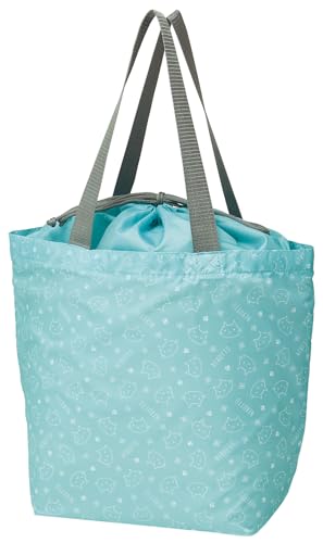 スケーター(Skater) たっぷり入る ショッピング バッグ 買い物 鞄 34L 保冷 巾着付 ポケッタブル ねこっと