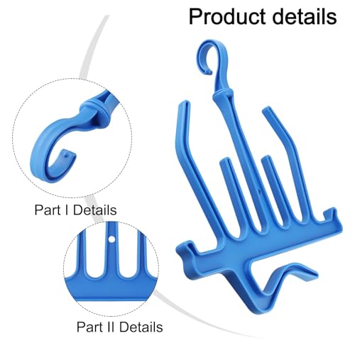 Cintre de plongée en polypropylène bleu pour combinaison et BCD - 6