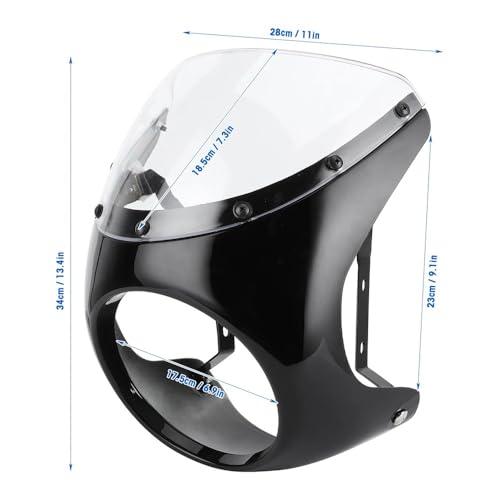 Déflecteur de carénage phare 7 pouces pour moto custom
