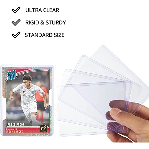 JZS Hard Plastic Card Sleeves Top Loaders for Trading and Sports Cards, Protective Holder for Cards Smaller Than 9.8 x 7.5cm, 50pcs