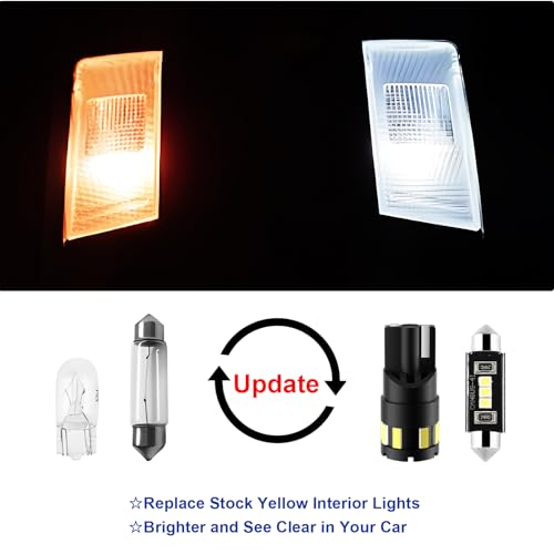 Kit de 12 luces LED interiores Blanco 6000K para Chevy Silverado miniatura 2