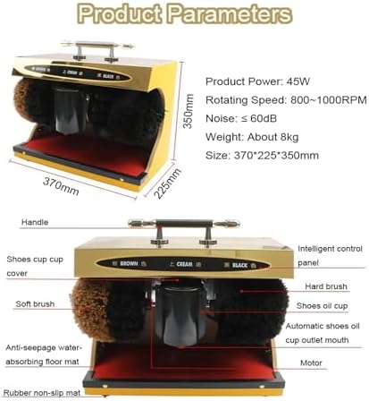 Automatic Electric Shoe Cleaner & Polisher - Hard Brush Silver Leather Care Machine for Boots & Shoes, Perfect Shine for Beginners - Effortless Cleaning & Polishing Solution