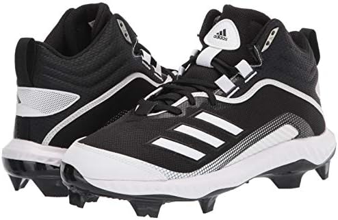 adidas Men's FV9367 Baseball Shoe, Black/White/White, 14 | Image 6