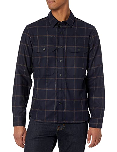 Image of Vince Men's Crosshatch Windowpane Shirt Jacket