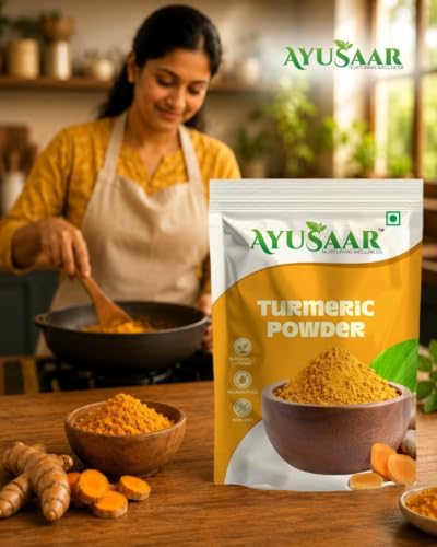 Image of Organic Turmeric Powder 100g | Pure Haldi Powder with Natural Oils | High Curcumin Ayurvedic Spice | Supports Immunity, Antioxidant Defense & Balance | Natural Superfood