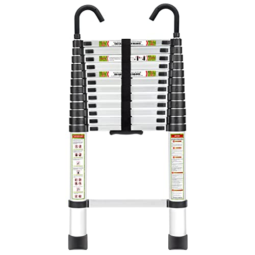 RIKADE Telescopic Ladder, 16.5FT Aluminum Telescoping Ladder...
