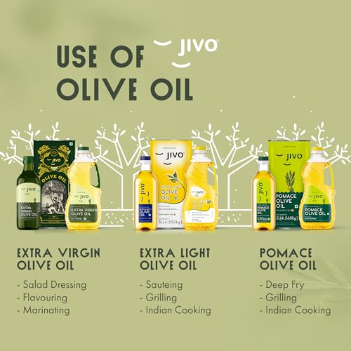 Image of Jivo Extra Virgin Olive Oil 2 Litre | Imported from Spain | MUFA-Rich Olive Oil | Vitamin E Fortified | Low in Saturated Fat | Ideal for Salads, Dressings, Soups, Dips & Marinades