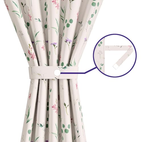 Image of Wakefit Printed Blackout Door Curtains 7 Feet | Set of 1 | Upto 99% Room Darkening | Double Layered Fabric | Thermal Insulated & Noise Reducing Curtains for Living Room & Home Decor | Botanic Beige