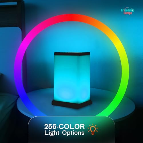 Friendship Lamp® by Filimin Set of 2 Long Distance Touch Lamps – WiFi Connected, Long Distance Gifts, Touch Activated Table Lamp, Long Distance Friendship Gifts, LED Light - Modern