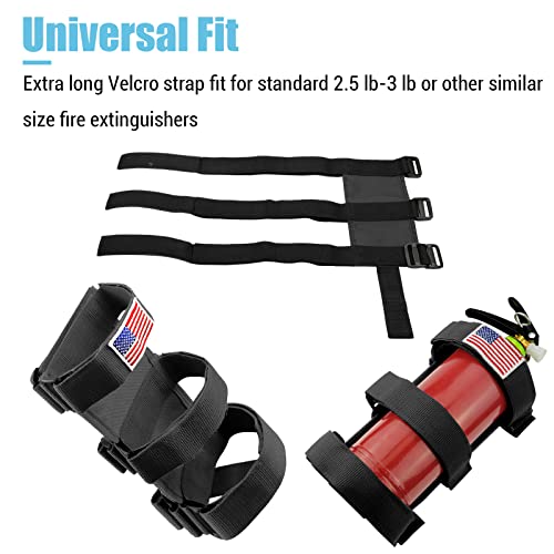 Black Fire Extinguisher Holder Roll Bar Adjustable Strap Brackets Fits For Jeep Wrangler Unlimited Cj Yj Tj Lj Jk Jku Jl Jlu With Usa Flag Pattern #TOP3