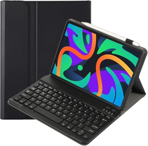 For Lenovo Idea Tab ZAFR0387JP / Tab K11 Gen 2 ケース カバー タブレットワイヤレス キーボード付き 磁気分離式 スタンド機能 高級PUレザー SBU充電 Bluetoothキーボード (ブラック, Idea