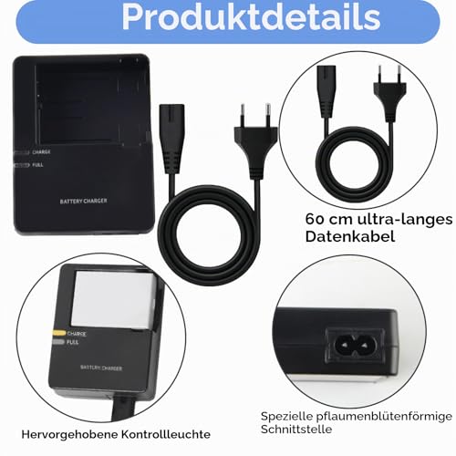 LP-E8 Akku Ladegerät für Canon EOS 550D 600D 650D 700D, Digitalkamera Schnellladegerät für EOS Kiss X4 X5 X6i X7i für LC-E8 LP-E8 Akku, Camera Battery Charger für Rebel T2i T3i T4i T5i SLR Kameras
