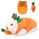 ANIAC XS Dog Sweater and Carrot Toy Set Warm Cat Clothes Fleece Puppy Sweatshirt for Small Dog Girl boy Chihuahua Sweater Carrot Easter Costume for Yorkie Pug Extra Small Dog (Orange, X-Small)