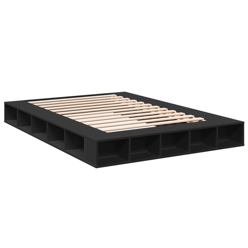 Legno multistrato con contenitore design moderno nero 160x200 cm
