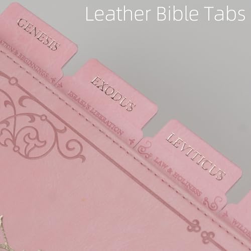 Image of UPAFEXXI-Leather Bible Tabs with Book Summaries,Gold Foil Lettering