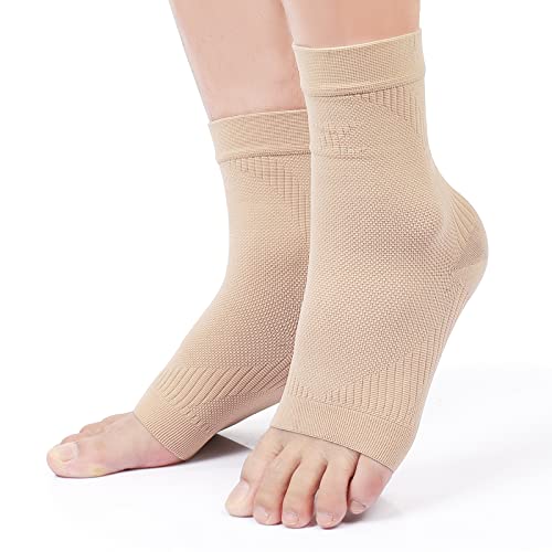 KEKING Ankle Compression Sleeve 20-30mmHg Open Toe