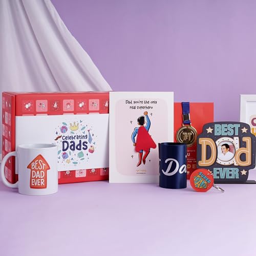 Image of Oye Happy - Surprise Glitter Hamper - Romantic Gift for Boyfriend, Girlfriend, Husband, Wife, Fiance, Lover, Him /Her - Valentine Week Surprise for Couples - Personalised Valentine's Day Gift (Glitter Hamper for Dad)