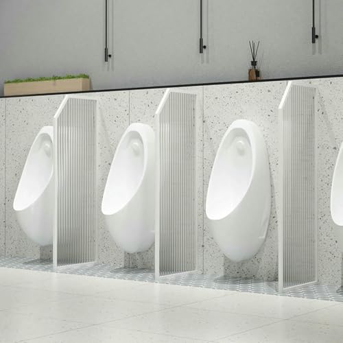 Divisor de urinarios de pared en vidrio translúcido para baños públicos y hoteles