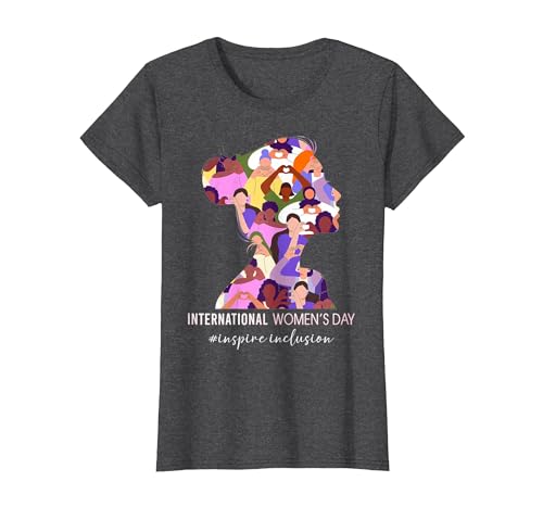 International Women’s Day 2026 March 8 Empowering Women T-Shirt, Women, Dark Heather Grey, Medium