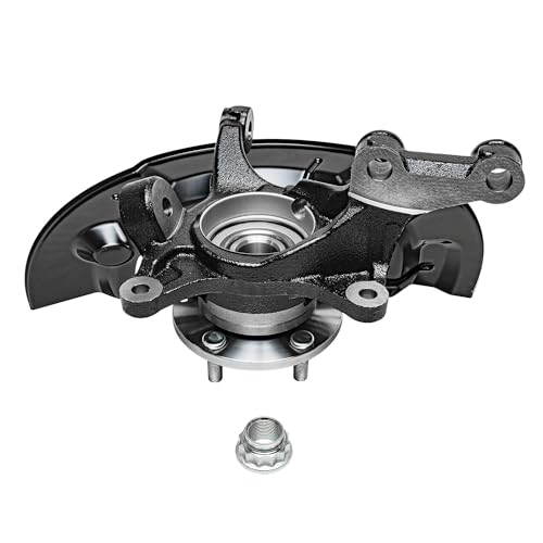 Image of Detroit Axle - Front Left Steering Knuckle for 2012-2017 Toyota Camry 2013-2016 Avalon, Driver Side Steering Knuckle & Wheel Bearing Hub Assembly 2014 2015 Replacement