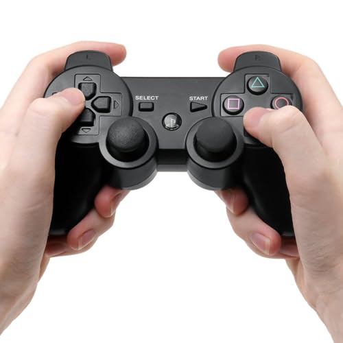 Controle Sem Fio Ps3 Com Vibração Dupla E Cabo Carregador Compatível Com Playstation 3 Gamepad Video