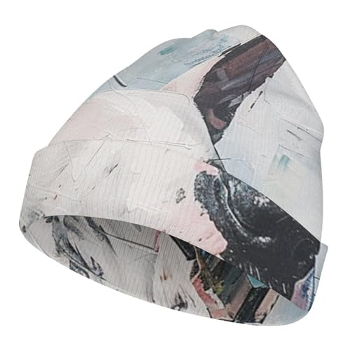 Capybara Cartoons and Daisy FlowerChildren's Polyester Knitted Hat, Easy to Travel