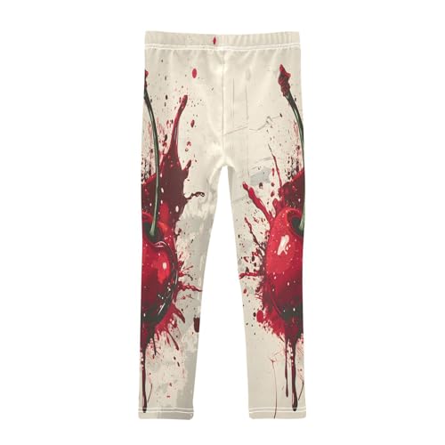 Bolaz Toddler Girls Leggings Printed Yoga Pants Leggings Graffiti Style Cherry for Kids2