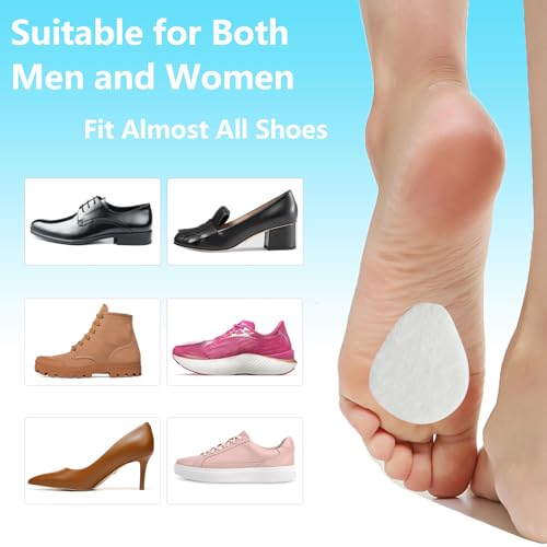 Metatarsal Pads for Women and Men 40 Pieces, Felt Ball of Foot Cushion, Adhesive Forefoot Pads Forefoot Cushion Pads, Foot Pads for Forefoot and Sole Support, Metatarsalgia Mortons Neuroma3