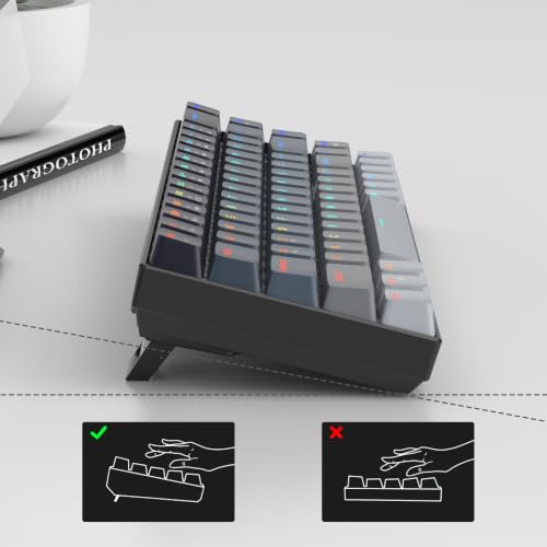Image of MageGee Portable 60% Mechanical Gaming Keyboard, RGB Backlit Compact 68 Keys Mini Wired Office Keyboard with Red Switches for Laptop PC Mac - Gradient Black