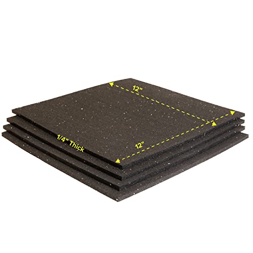 Rubber Pads For Rv Jack Blocks (4-Pack) | Slip-Resistant | Prevents Sinking And Aids In Leveling | Works With Most Trailer Jack Blocks | 12X12X1/4" | Rubber Levelers For Campers, Rvs, And Trailers #TOP1