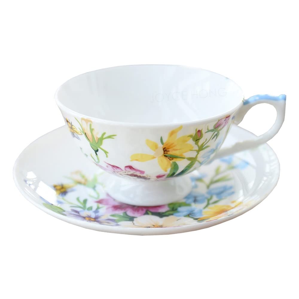 Tasse à café et soucoupe en porcelaine Couleur D pour expresso et thé