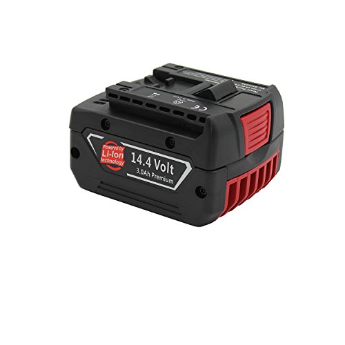 KINSUN Batteria sostitutiva agli ioni di litio per elettroutensili 14,4 V 3,0 Ah per trapano avvitatore a batteria BAT607, BAT614, GSR 1440-LI, 2 607 336 318, 2 607 336 607, 2 607 336 740