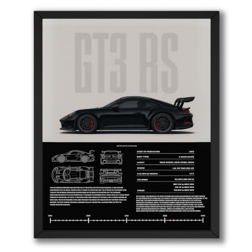 InkFlow Posters Vintage Racing Car Canvas Poster - Classic Supercar Wall Art for Boys Bedroom Living Room Dorm - Ideal Print Decor for Car Enthusiasts - 8x10 ROLLED CANVAS Print
