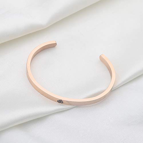 MYOSPARK Stainless Steel Aum Ohm OM Yoga Cuff Bangle Bracelet Spiritual Jewelry Meditation Gift2