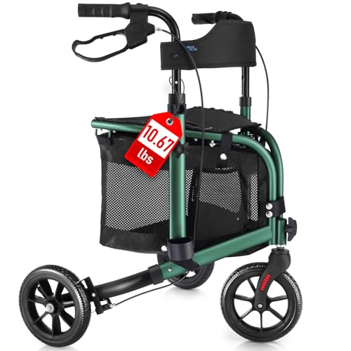 Walk Mate 3 Wheel Rollator with Seat
