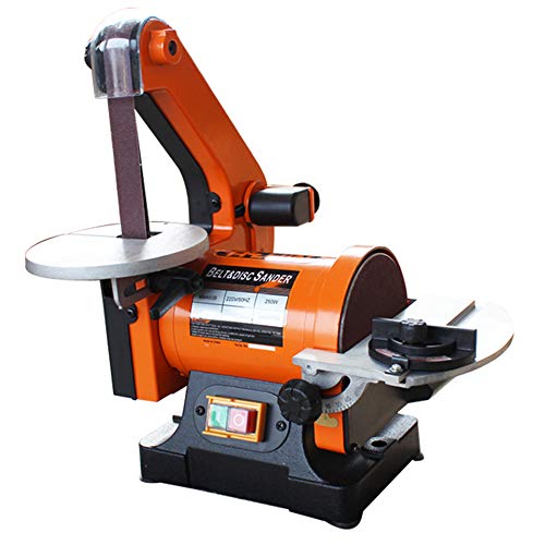FHRKA Lijadora de Banco Amoladora de Banda 250 W para Madera y Metal achaflanadora 2850