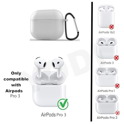 Image of YODI Case Cover for Airpods Pro|Pro 2|Airpods Pro 3|Airpods 4 Pouch, Silicone Cases with Cleaner Kit 360 Drop Protection,Shock-Resistant ((SILI-Light), Airpods Pro 3 (2025))