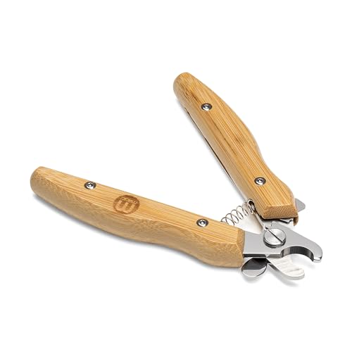 Mikki Bamboo Claw Clipper For Dogs & Cats, With Safety Stop to Reduce Risk of Over Clipping