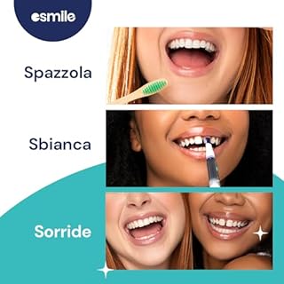 Esmile Set di 3 Penne Gel Sbiancanti Viola, 2 ml con Pennello, Sbiancamento Denti Istantaneo e Facile Applicazione