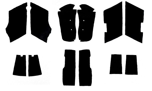 Saddlebag Carpet Liner Kit for Harley-Davidson Standard Saddlebags 1993-2013 Electra Glide, Road Glide, Road King, Street Glide (Black)