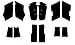 Black Saddlebag Carpet Liner Kit for Harley-Davidson Standard Saddlebags 1993-2013 Electra Glide, Road Glide, Road King, Street Glide