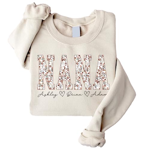Personalized Grandma Sweatshirts for Women, Gifts For Grandma From Grand Kids, Grandma Sweater Gifts, Grandma Shirt4